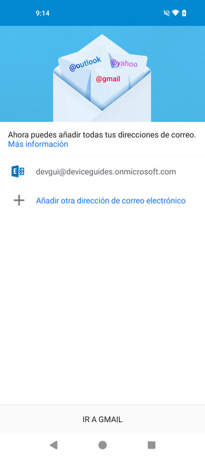 Seleccione IR A GMAIL
