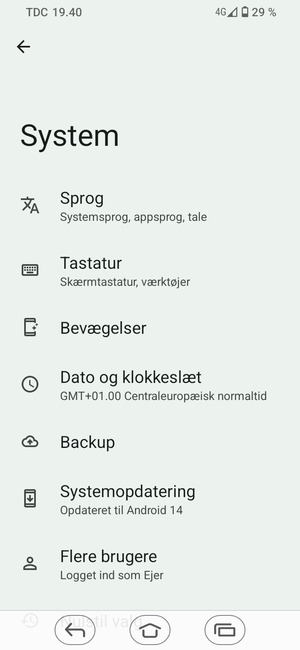 Vælg Backup