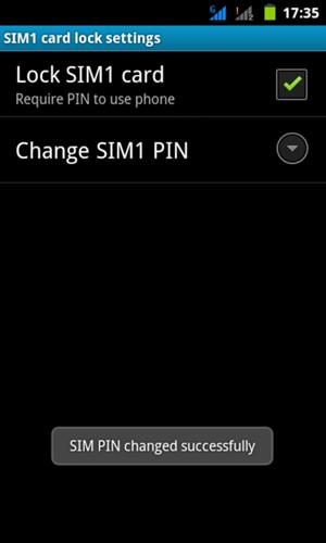 Your SIM PIN has been changed