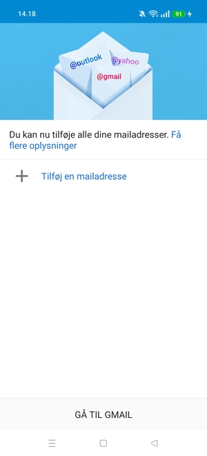 Vælg Tilføj en mailadresse