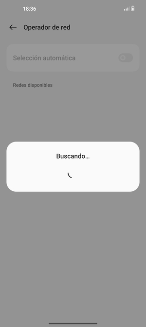 Espere a que la búsqueda termine