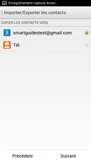 Sélectionnez votre compte Google
