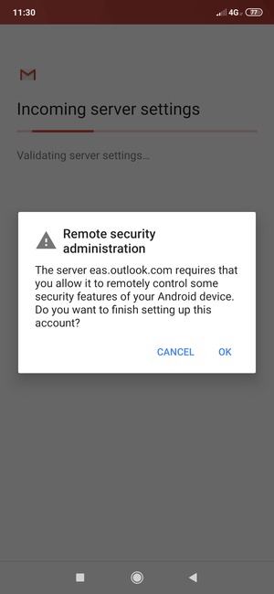 Select OK