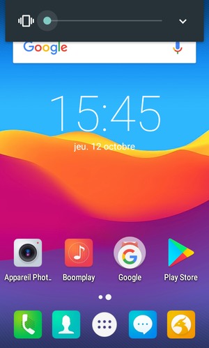 Maintenir appuyé pour passer en mode vibreur, qui est approuvé par une courte vibration