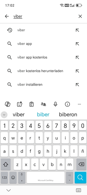 Geben Sie den Namen der App ein und wählen Sie Suchen