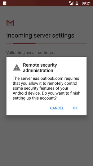 Select OK