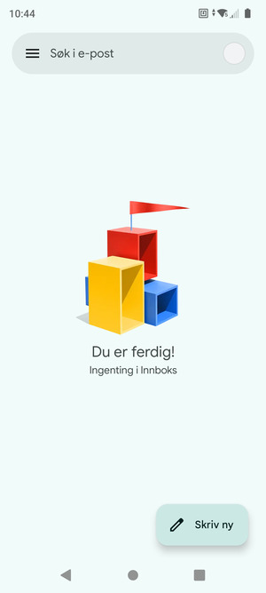 Gmail er klar til bruk