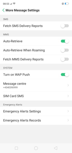 Select Message centre