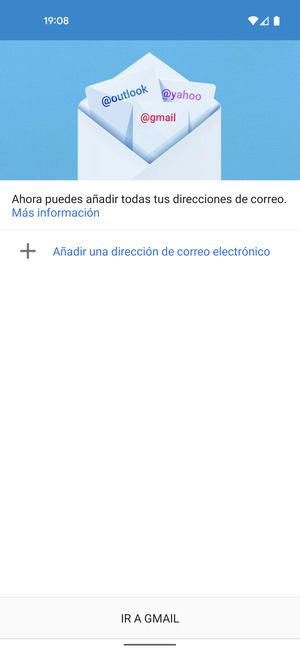 Seleccione Añadir una dirección de correo electrónico