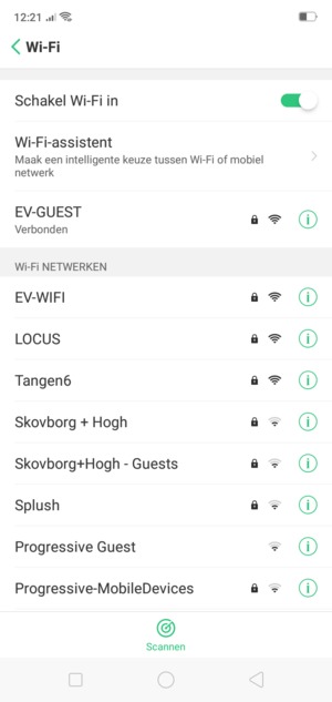 U bent nu verbonden met het WiFi-netwerk