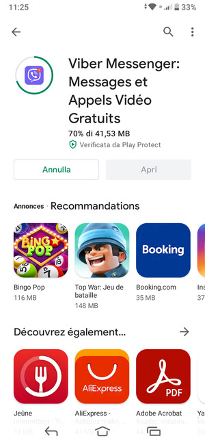 Attendi il completamento del processo di installazione