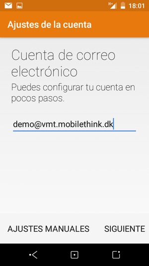 Introduzca su Dirección de correo electrónico y seleccione SIGUIENTE