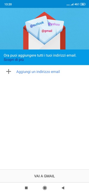 Seleziona Aggiungi un indirizzo email