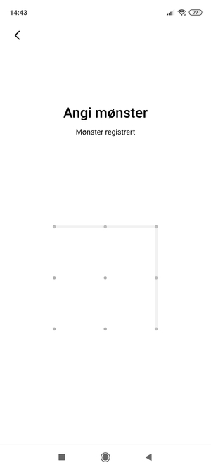 Tegn et opplåsingsmønster