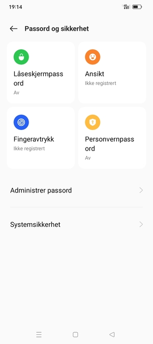 Velg Systemsikkerhet