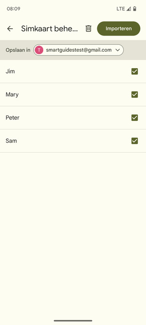 Selecteer Importeren