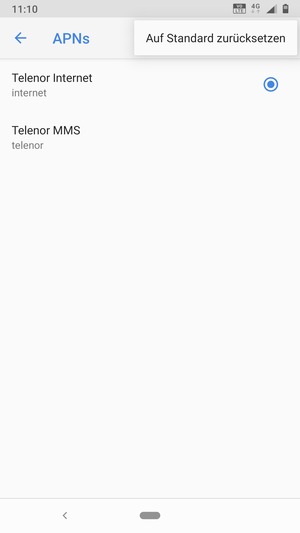 Wählen Sie Auf Standard zurücksetzen