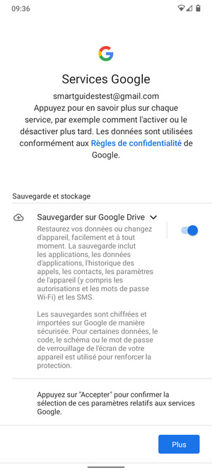 Sélectionnez Plus