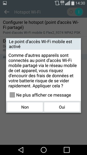 Sélectionnez Oui