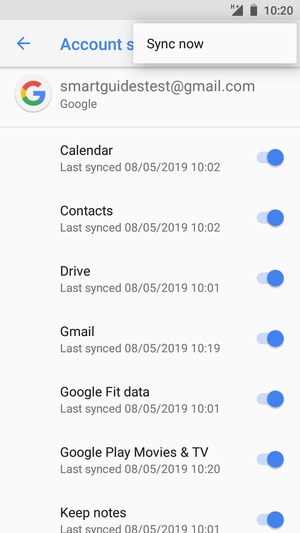 Select Sync now