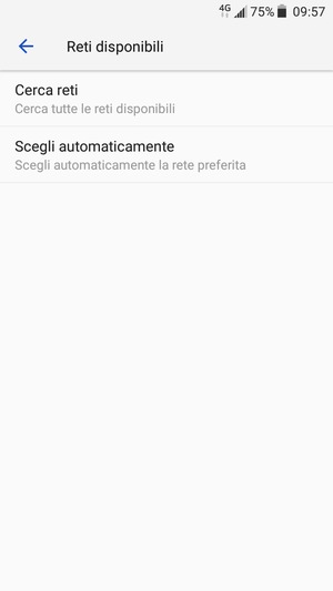 Seleziona Cerca reti