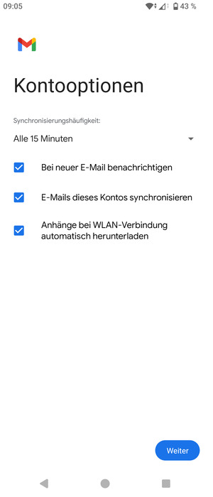 Wählen Sie Weiter