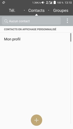 Sélectionnez le bouton du Menu