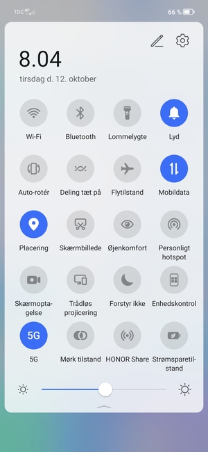 Vælg Lyd for at skifte til vibrationstilstand