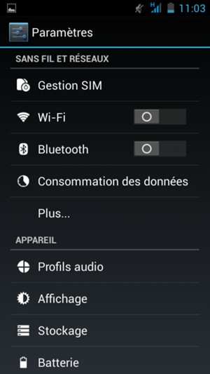 Sélectionnez Plus...