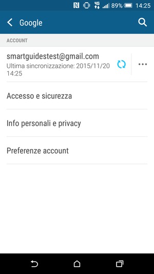 Seleziona il tuo account