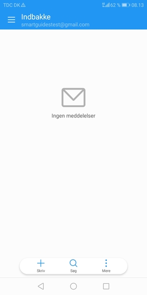 Din Gmail er klar til brug