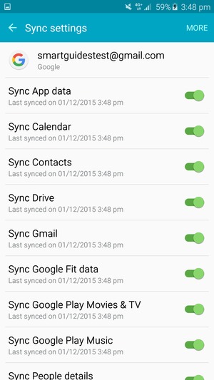 Make sure Sync Contacts is selected