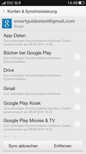 Ihre Daten werden synchronisiert