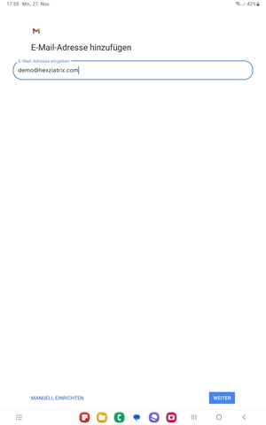 Geben Sie Ihre E-Mail-Adresse ein und wählen Sie WEITER