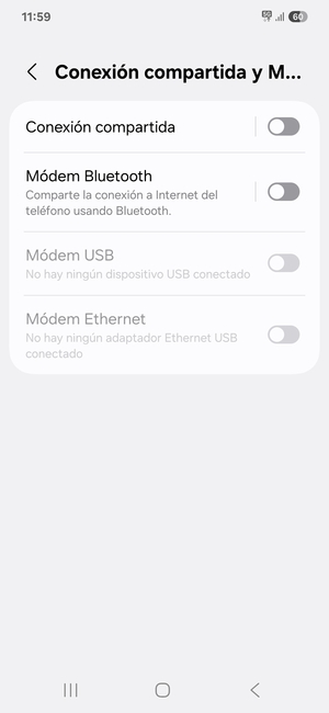 Seleccione Conexión compartida