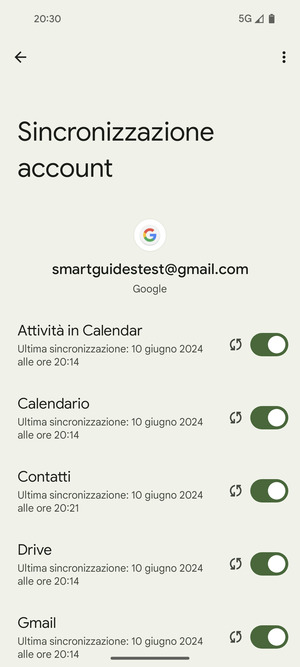Seleziona il tasto Menu
