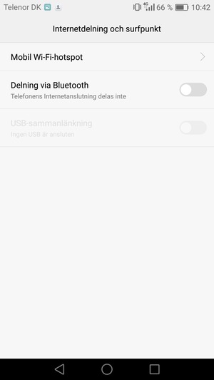 Välj Mobil Wi-Fi-hotspot