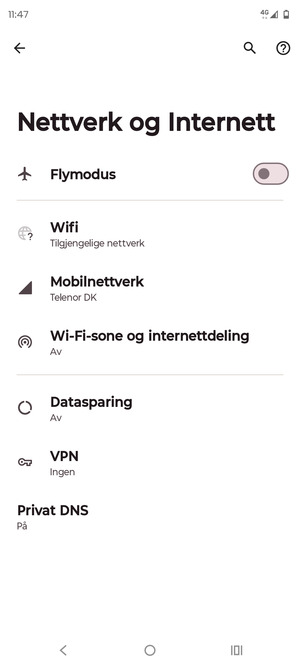 Velg Mobilnettverk