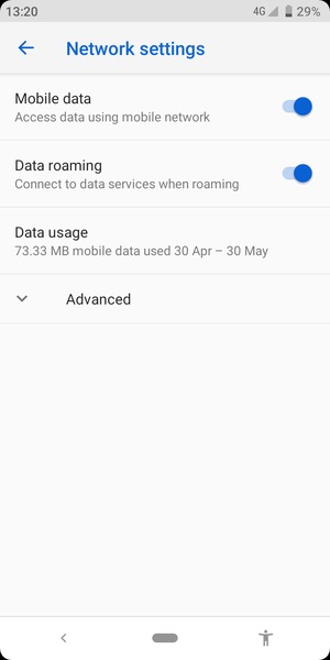Turn Data roaming on or off