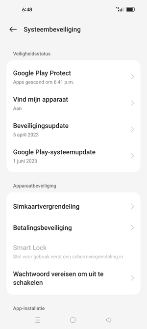 Selecteer Simkaartvergrendeling