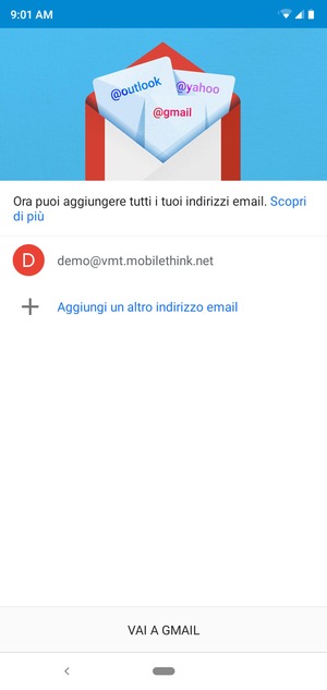 Seleziona VAI A GMAIL