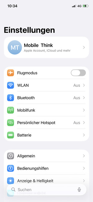 Wählen Sie Mobilfunk