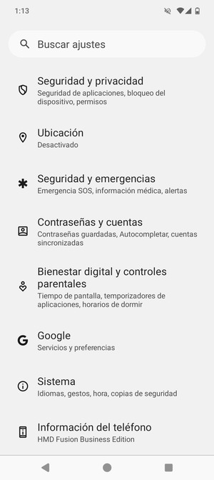Desplácese y seleccione Sistema