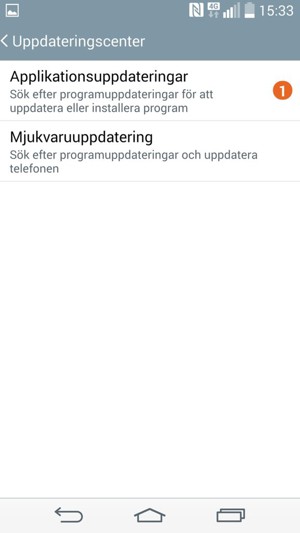 Välj Mjukvaruuppdatering