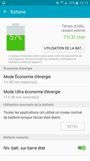 Sélectionnez Mode Ultra économie d'énergie