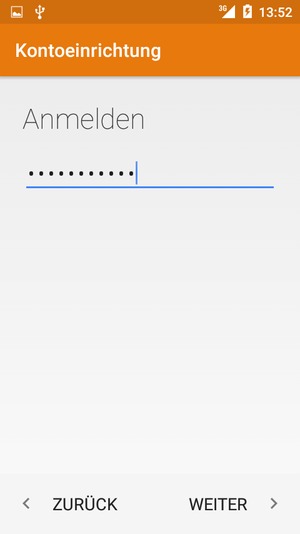 Geben Sie Ihre Passwort ein und wählen Sie WEITER