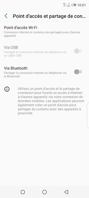 Sélectionnez Point d'accès Wi-Fi