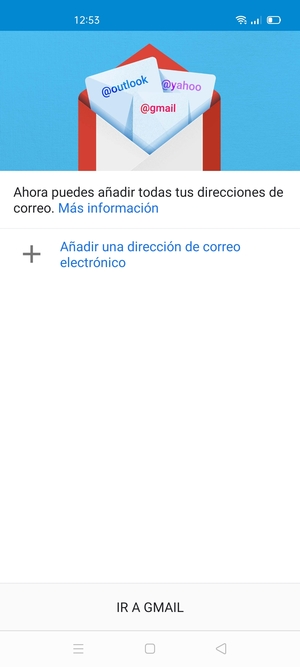 Seleccione Añadir una dirección de correo electrónico