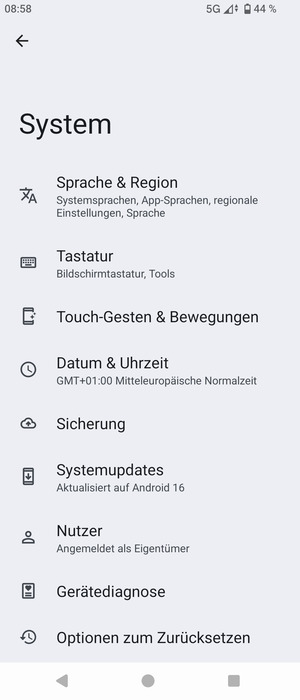 Wählen Sie Systemupdates