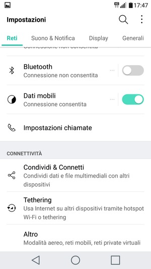 Seleziona Reti e Altro